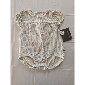 Nwt Modern Moments Gerber Baby Girl Striped Bow‎ Bubble Romper Outfit 3-6 Months